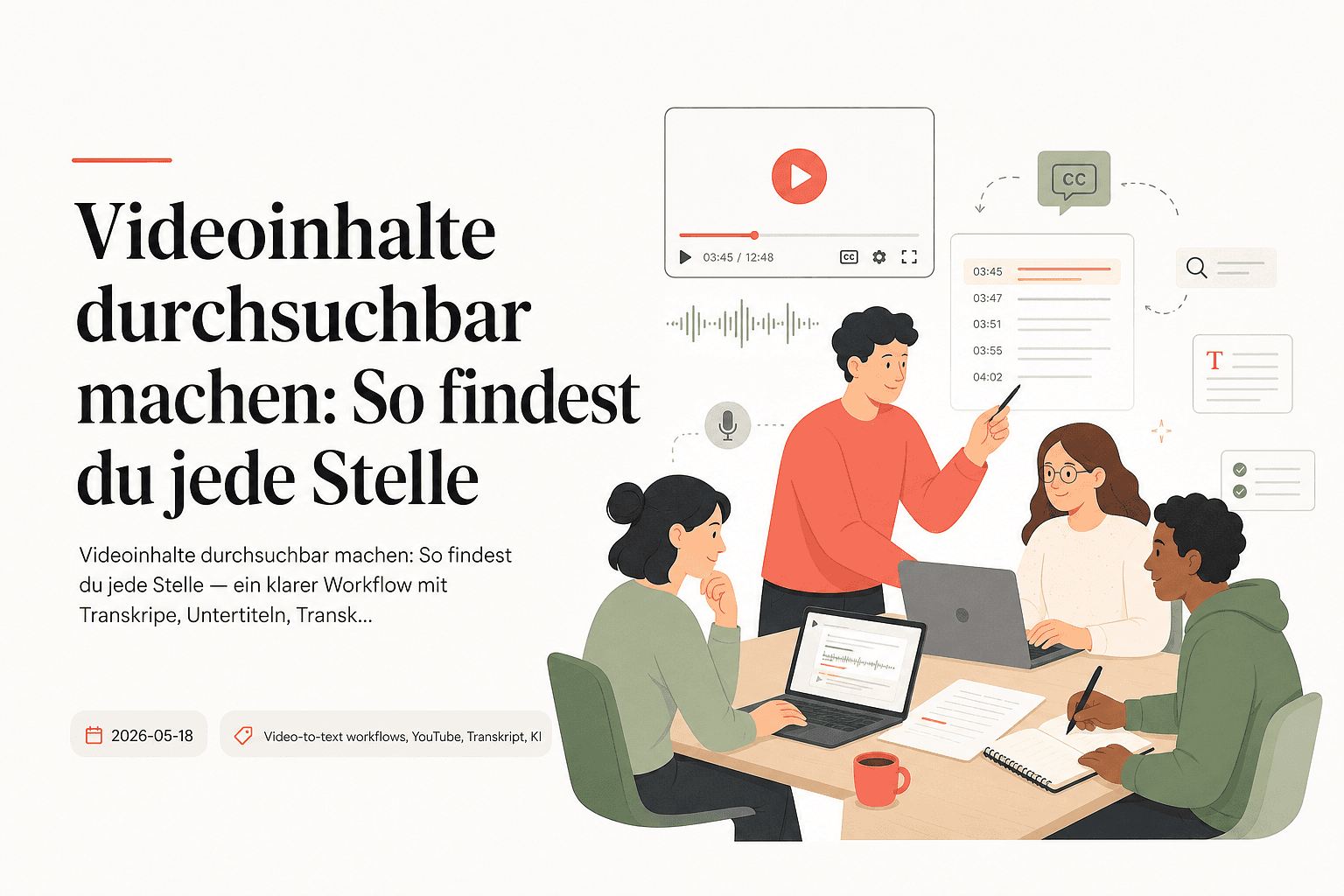 Durchsuchbares Video - Transkripe Blog Thumbnail