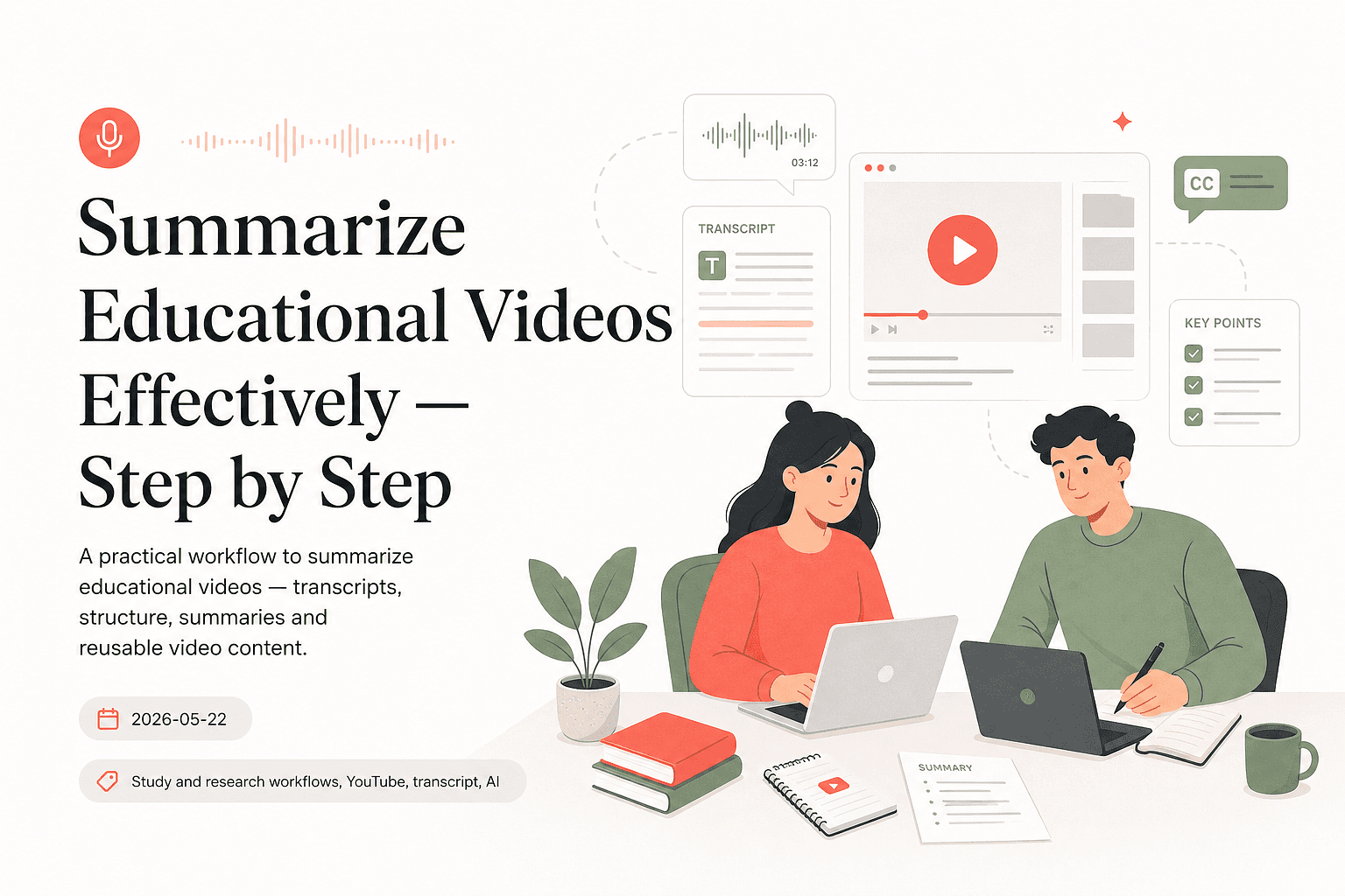 Summarize Learning - Transkripe blog thumbnail