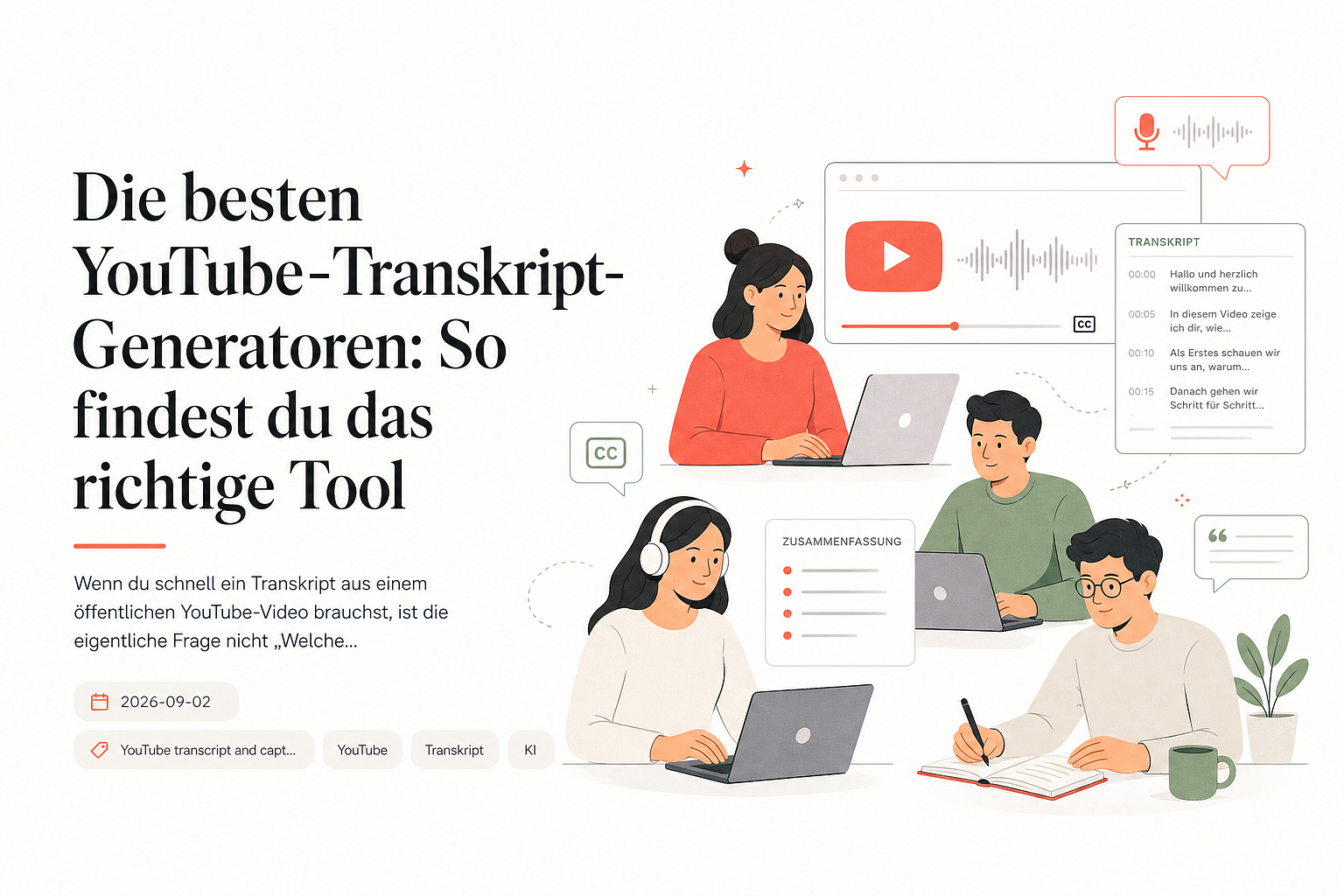 Die besten YouTube-Transkript-Generatoren: So findest du das richtige Tool