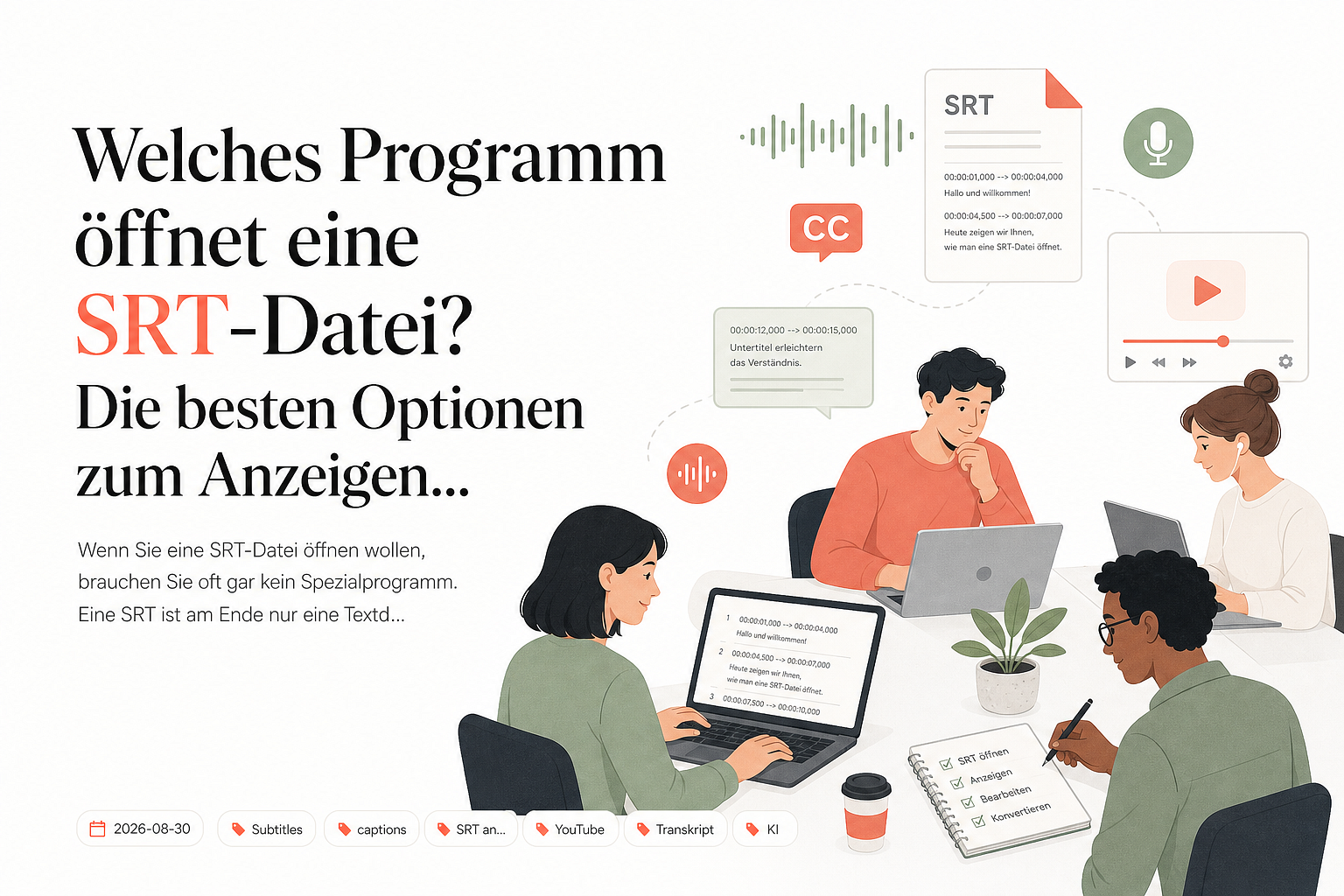 Welches Programm öffnet eine SRT-Datei? Die besten Optionen zum Anzeigen und Bearbeiten von Untertiteln
