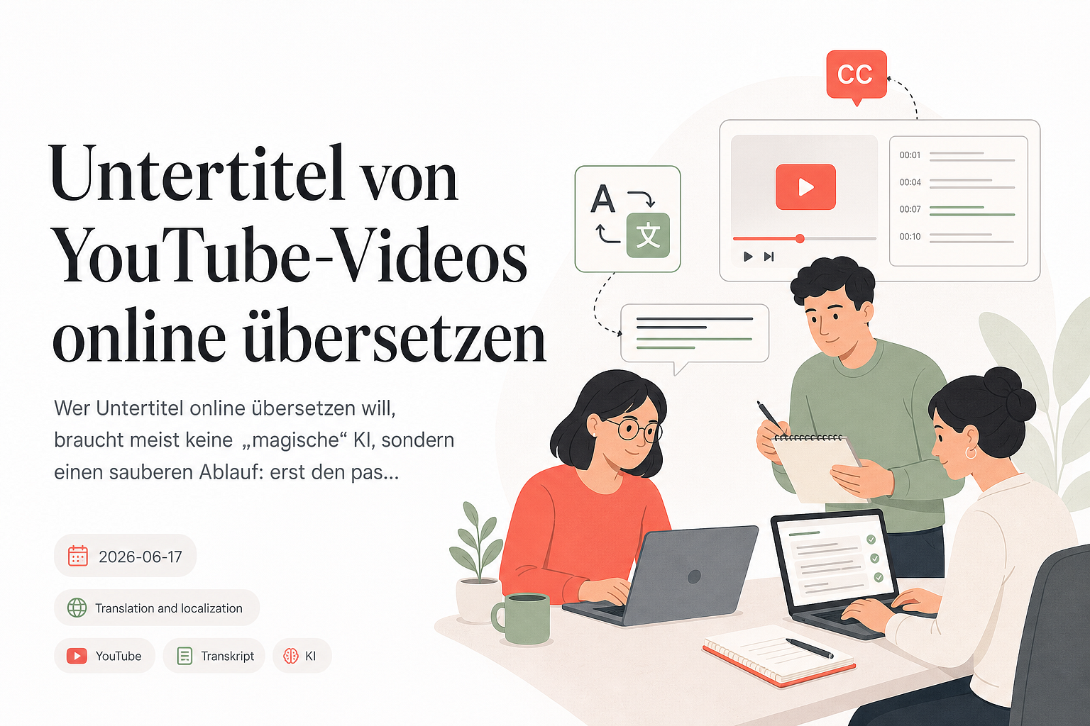 Untertitel von YouTube-Videos online übersetzen