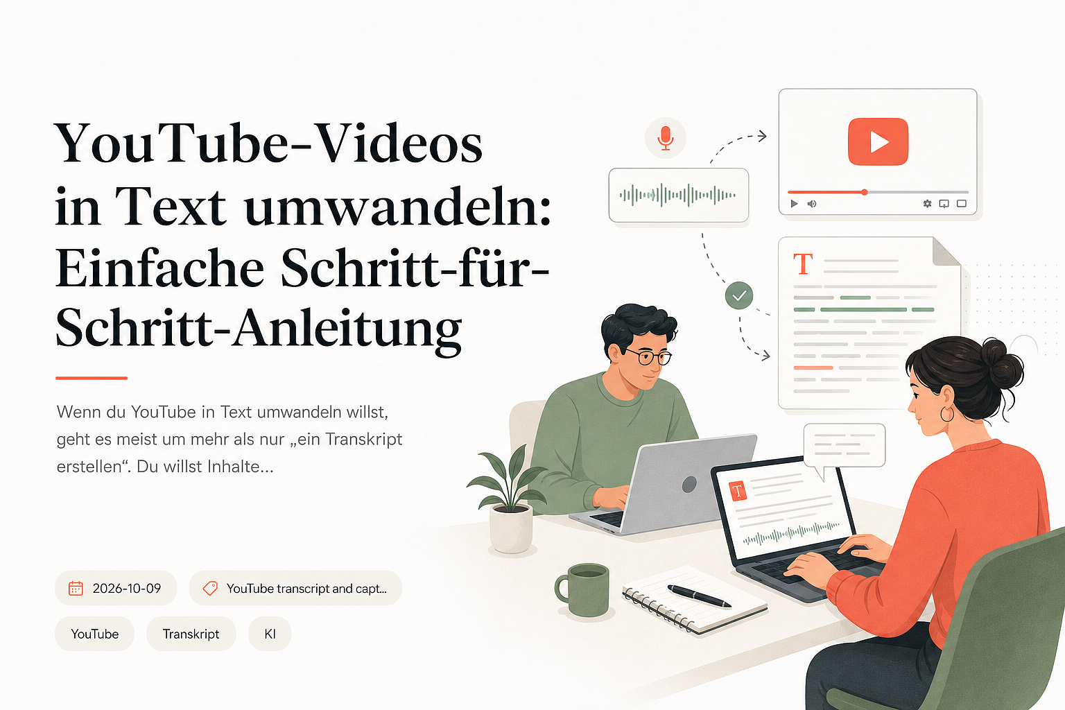 YouTube-Videos in Text umwandeln: Einfache Schritt-für-Schritt-Anleitung
