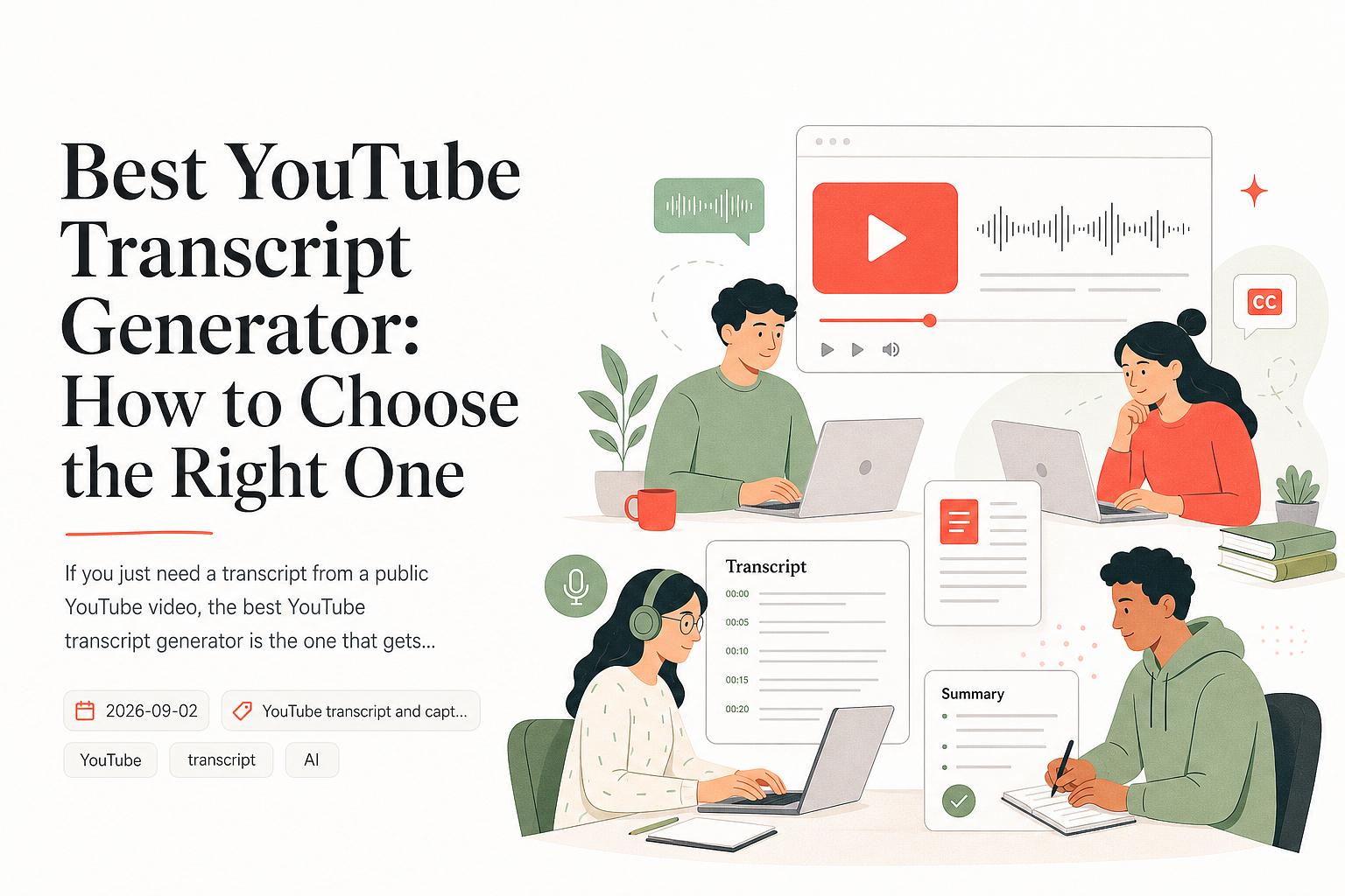 Best YouTube Transcript Generator: How to Choose the Right One