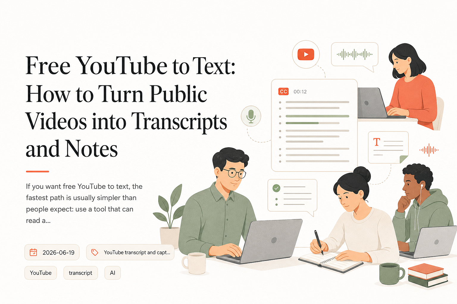 Free YouTube to Text: How to Turn Public Videos into Transcripts and Notes