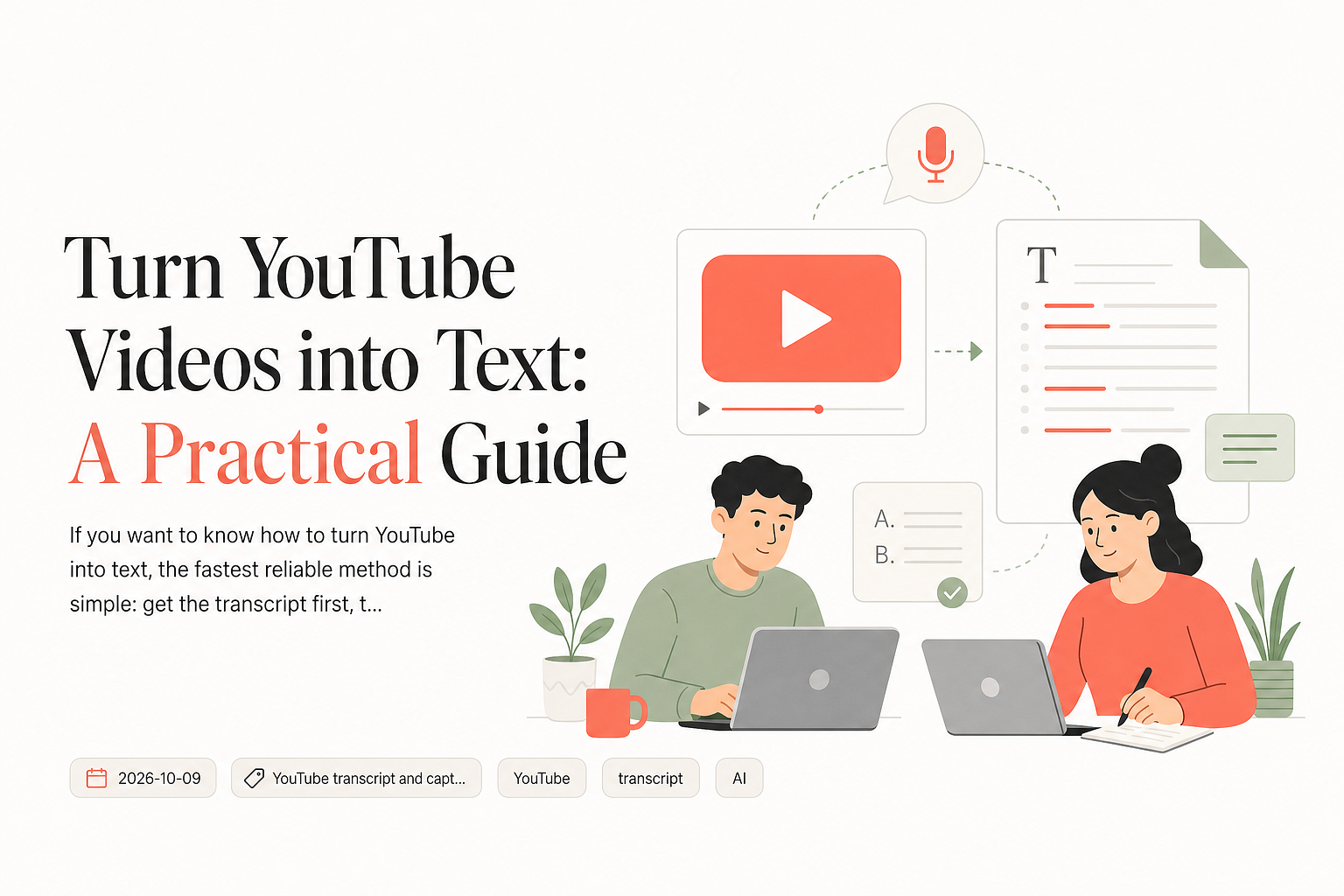 Turn YouTube Videos into Text: A Practical Guide