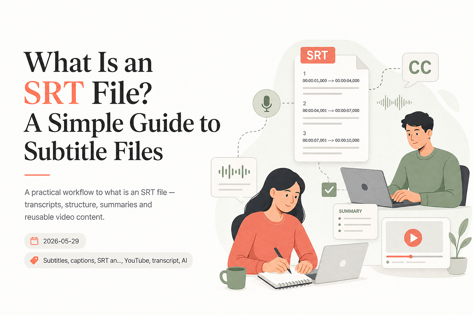 What Is an SRT File? Format, Example & How to Create One - Transkripe